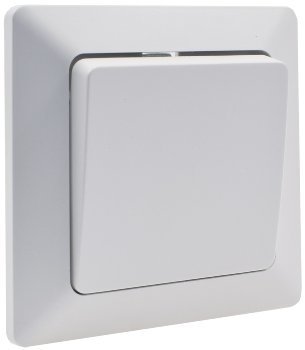 MILOS Wechsel-Schalter, UP, weiß matt 250V~/ 10A, inkl. Rahmen, Steckanschluss