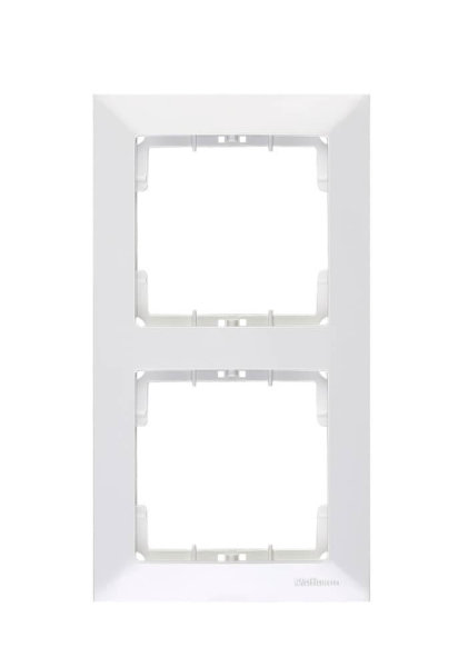 Mutlusan Candela 2-fach Rahmen vertikal weiss für 2 Module