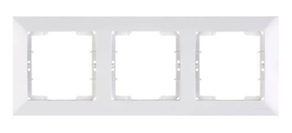 Mutlusan Candela 3-fach Rahmen horizontal weiss für 3 Module