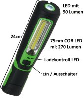 LED Stableuchte mit Akku "FlexiLED 300" LiIon Akku, Magnethalter, 3W, 270lm,IP44