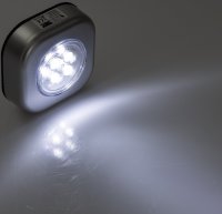 LED Klebeleuchte mit 4 LEDs "CTK4" mit Klebefolie, Maße 68x68x25mm