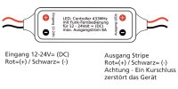 Funk-Controller für LED-Stripes "CLS-COB" mit Fernbedienung, 12-24V, 72Watt