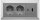 2-fach Steckdosenblock, USB-A+C, silber 250V~/ 16A, Aufbaumontage, USB 3,1A, PD
