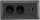 2-fach Steckdosenblock, USB-A+C, schwarz 250V~/ 16A, Aufbaumontage, USB 3,1A, PD
