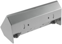 3-fach Steckdosenblock, silber 250V~/ 16A, Aufbaumontage