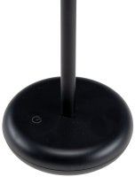 LED Akku-Tischleuchte "Foco Luz" 2900K, IP44, dimmbar, 26cm, matt schwarz