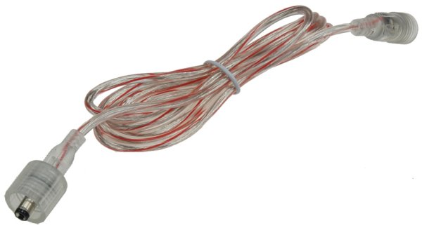 Anschlusskabel für LED-Stripes "CLS-COB" IP44 5,5mm Koax, 1,5m, Koax-Stecker/Kupplung