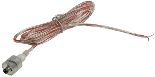 Anschlusskabel für LED-Stripes "CLS-COB" IP44 1,5m lang, 5,5/2,1mm Stecker > 2x blank